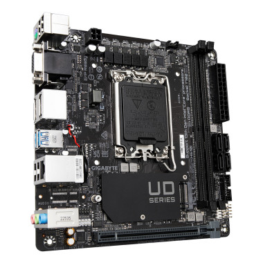 GIGABYTE H610I Carte mère - Prend en charge les processeurs Intel Core 14e génération, VRM numérique hybride 4+1+1, jusqu'à