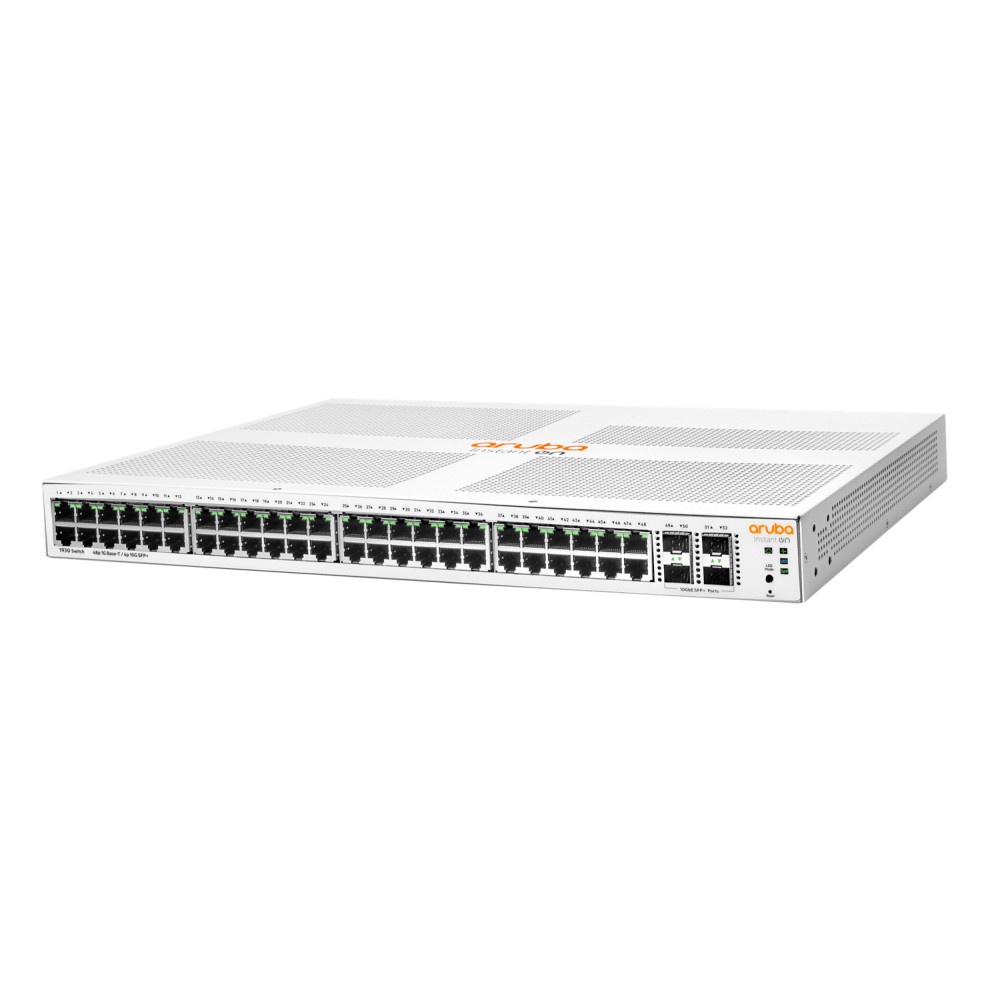 HPE Aruba Networking Aruba Instant On 1930 48G Class4 PoE 4SFP SFP+ 370W Géré L2+ Gigabit Ethernet (10 100 1000) Connexion