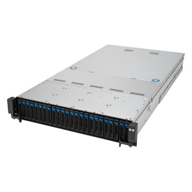 ASUS RS521A-E12-RS24U Socket SP5 Rack (2 U) Noir, Argent