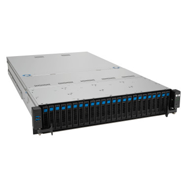 ASUS RS521A-E12-RS24U Socket SP5 Rack (2 U) Noir, Argent