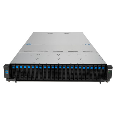 ASUS RS521A-E12-RS24U Socket SP5 Rack (2 U) Noir, Argent
