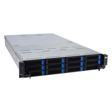ASUS RS521A-E12-RS12U Socket SP5 Rack (2 U) Noir, Argent
