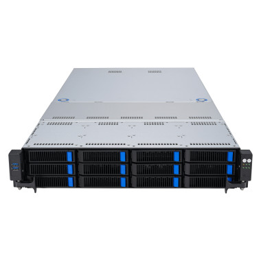 ASUS RS521A-E12-RS12U Socket SP5 Rack (2 U) Noir, Argent