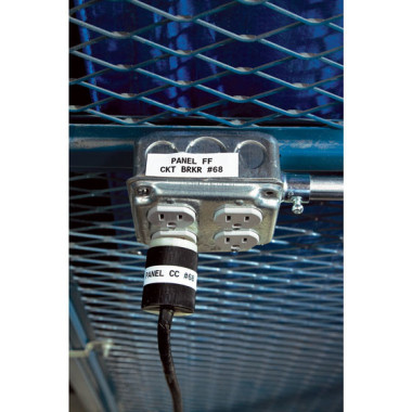Brady M21-750-595-WT étiquette à imprimer Noir, Blanc Imprimante d'étiquette adhésive