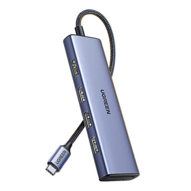 Ugreen 20956A hub & concentrateur USB Type-C 5000 Mbit s Argent
