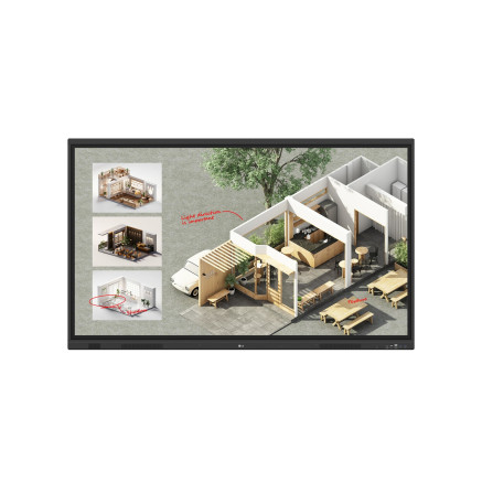 LG CreateBoard Standard tableau blanc interactif 165,1 cm (65") 3840 x 2160 pixels Écran tactile Noir
