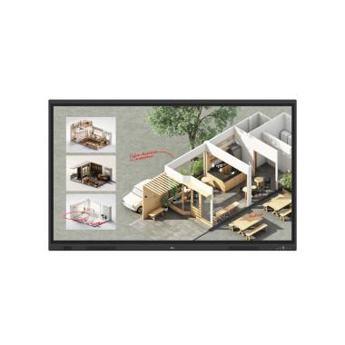 LG CreateBoard Standard tableau blanc interactif 165,1 cm (65") 3840 x 2160 pixels Écran tactile Noir