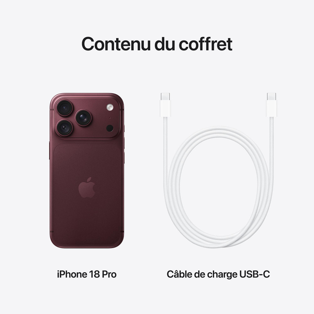 Apple iPhone 18 Pro - Bordeaux - 512Go