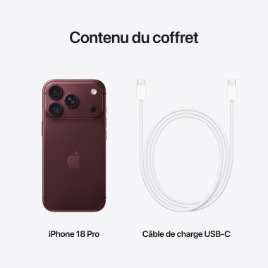 Apple iPhone 18 Pro - Bordeaux - 512Go