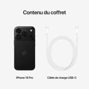 Apple iPhone 18 Pro - Noir - 512Go