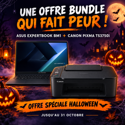 Promo bundle ASUS BM1503CDA-S72337W + Canon Pixma TS3750i