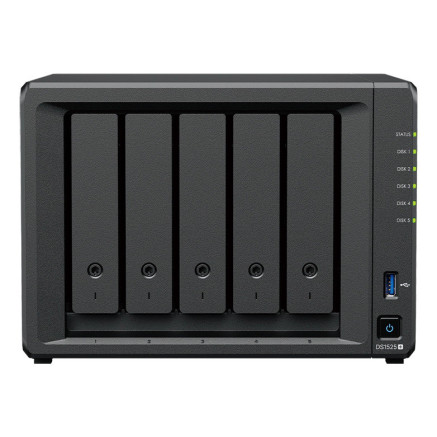Synology DiskStation DS1525neo+ NAS Bureau AMD Ryzen V1500B 4 Go DDR4 0 To Synology DSM Noir