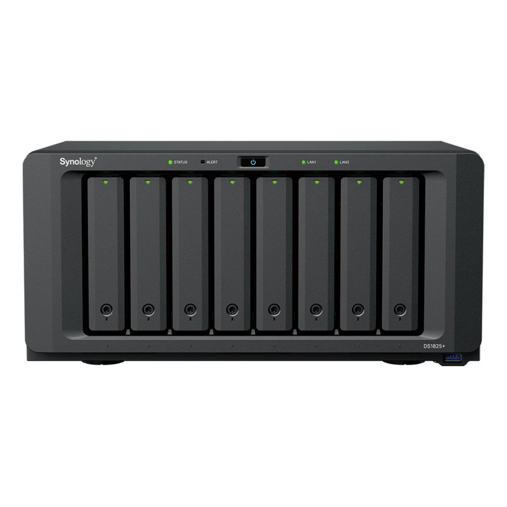 Synology DiskStation DS1825neo+ NAS Bureau AMD Ryzen V1500B 4 Go DDR4 0 To Synology DSM Noir