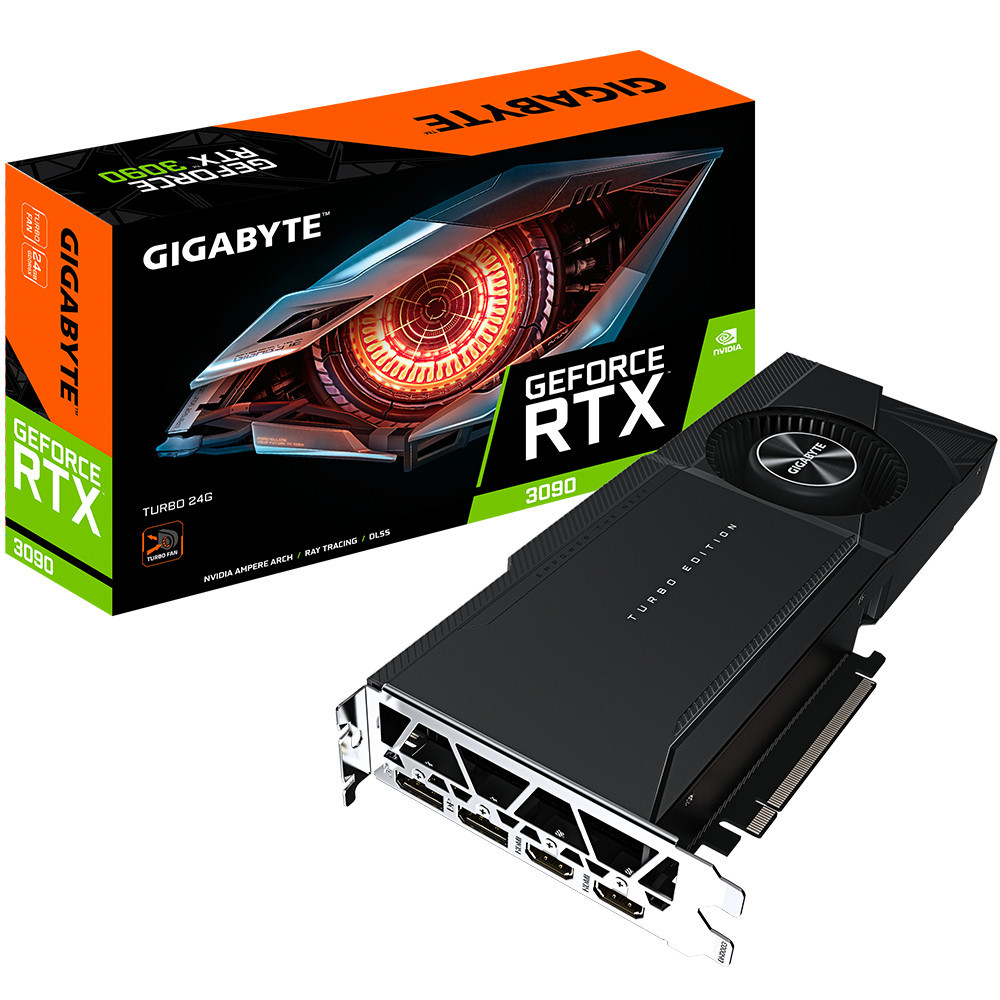 GIGABYTE GV-N3090TURBO-24GD carte graphique NVIDIA GeForce RTX 3090 24 Go GDDR6X