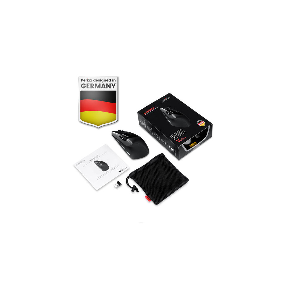 Perixx PERIMICE-813 souris Bureau Droitier RF sans fil + Bluetooth Optique 1600 DPI