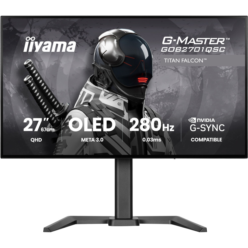 iiyama G-MASTER GOB2701QSC-B1 écran plat de PC 68,6 cm (27") 2560 x 1440 pixels 2K Ultra HD OLED Noir