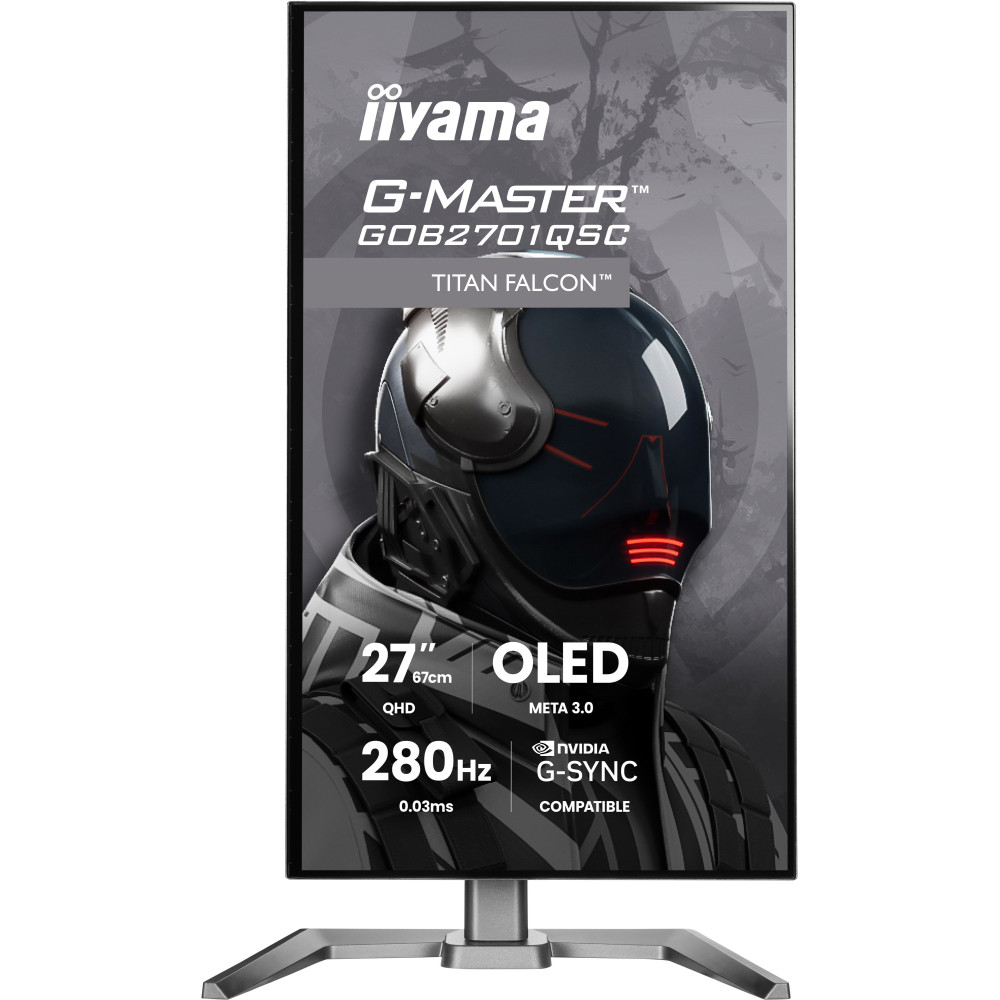 iiyama G-MASTER GOB2701QSC-B1 écran plat de PC 68,6 cm (27") 2560 x 1440 pixels 2K Ultra HD OLED Noir