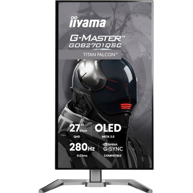 iiyama G-MASTER GOB2701QSC-B1 écran plat de PC 68,6 cm (27") 2560 x 1440 pixels 2K Ultra HD OLED Noir