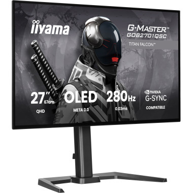 iiyama G-MASTER GOB2701QSC-B1 écran plat de PC 68,6 cm (27") 2560 x 1440 pixels 2K Ultra HD OLED Noir