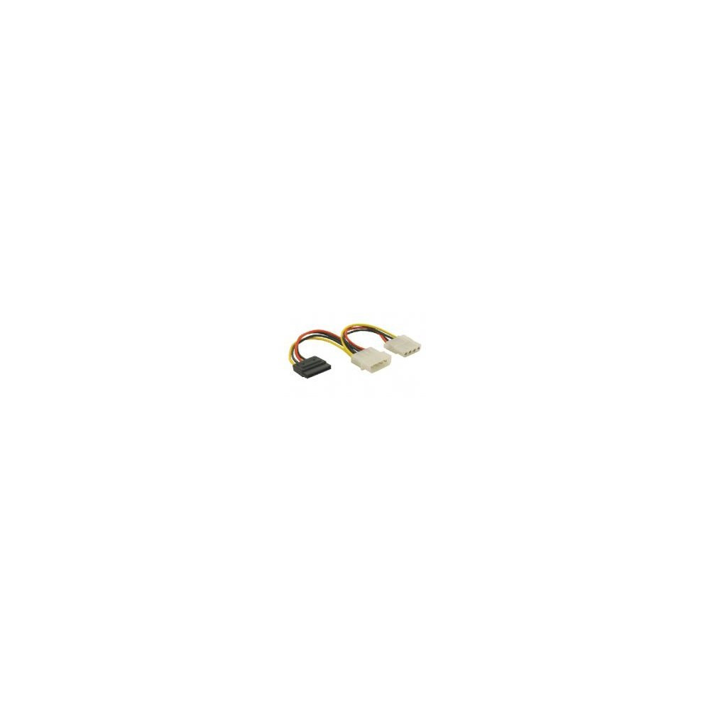 ACPAL011733 Adaptateur (x2) alim 51/4 M vers 51/4 F & SATA 15P F ACPAL011733 Adaptateur (x2) alim 51/4 M vers 51/4 F & SATA 15P F
