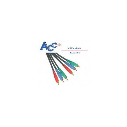 ACPAU008390 DESTOCKAGE Cordon 3RCA YUV (Component) RVB HD 20m