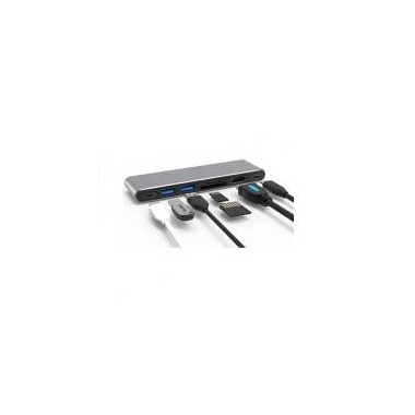 CONAEX36250 0301682 - Adaptateur de type C avec 2x Hub USB V3.0 +HDMI+ lecteur multicartes