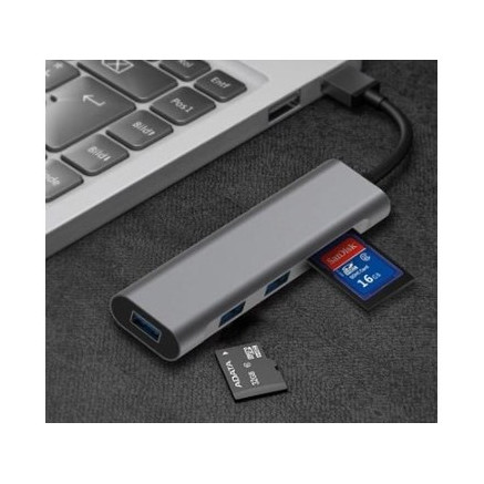 CONHU036173 USB3 (5 en 1) USB 3.0 X 3 PORTS + SD+TF
