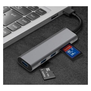 CONHU036173 USB3 (5 en 1) USB 3.0 X 3 PORTS + SD+TF