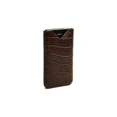 DICET017823 Löv Form Etui pour Telephone portable Cuir Crocodile