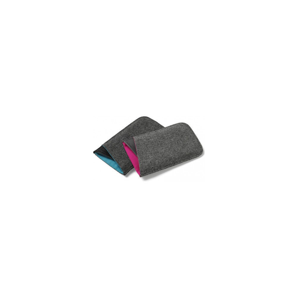 DICET017826 Löv Sleeve Etui pour Telephone portable Cuir/Laine Gris/Rose