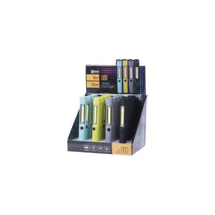 GPBCH030036 Pack x16 Torche LED FLASHL.COB+1×LED 3×AAA