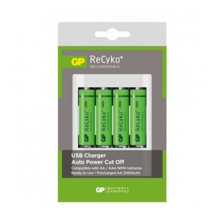 GPBCH034933 Chargeur U411 +4x AA & 4x AAA Recyko