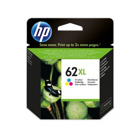 HP 62XL cartouche d'encre trois couleurs grande capacité authentique