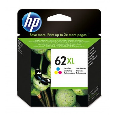 HP 62XL cartouche d'encre trois couleurs grande capacité authentique