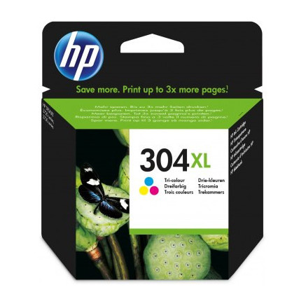 HP 304XL Cartouche d’encre trois couleurs grande capacité authentique