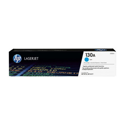 HP Cartouche de toner cyan d'origine HP LaserJet 130A