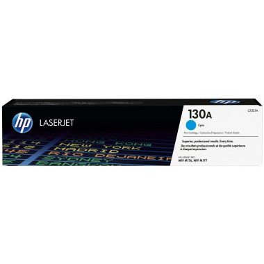 HP Cartouche de toner cyan d'origine HP LaserJet 130A
