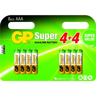 GP BATTERIES 151233 GPBCH039238 Blister 4+4 Super Alcalines AAA (LR03)
