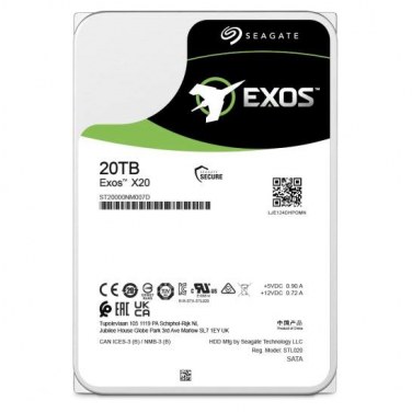 SEAGATE ST20000NM007D SEADD038741 EXOS X20 - 3.5p - 20To - 256Mo cache - 7200T/min - Sata 6Gb/s - Garantie 60 mois