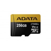 ADAMF029909 ADATA Carte MicroSD 256GB + Adaptateur SD Vitesse 275/155 MB/s
