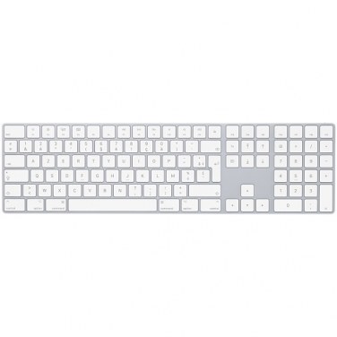 APPLE/MAC MQ052F/A APLCL035256 APPLE Clavier sans fil Bluetooth FR avec pad numérique blanc argenté