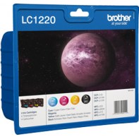 BROCO018088 Encre Brother Multipack LC-1220VALBP Black + 3 couleurs