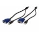 DIGITUS AK 82301 DIGBT025601 Cable KVM pour swtich USB-KVM DIGITUS HDDB15/M, 1 x USB-A/M