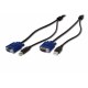 DIGITUS AK 82301 DIGBT025601 Cable KVM pour swtich USB-KVM DIGITUS HDDB15/M, 1 x USB-A/M