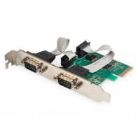 DIGCT019739 DIG Carte PCIE 2x carte d'interface série RS232(DB9)