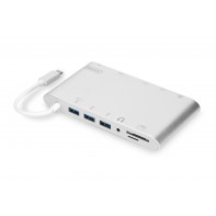 DIGUS030728 Station d'accueil universelle, USB Type C, 4K, HDMI, MiniDP, VGA, 1 USB 3.1 C PD