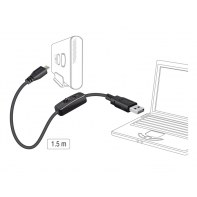 DLOUS032154 Cordon USB A/microB M/M avec interrupteur 1.50m