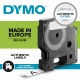 DYMO S0720930 DYMETI08132 Cassette Ruban D1 Noir/Blanc 24mm x 7m