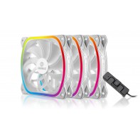 ENEVE033827 ENERMAX SquA RGB White, UCSQARGB12P-W-SG 3pcs Ventilo Boitier 120mm RGB