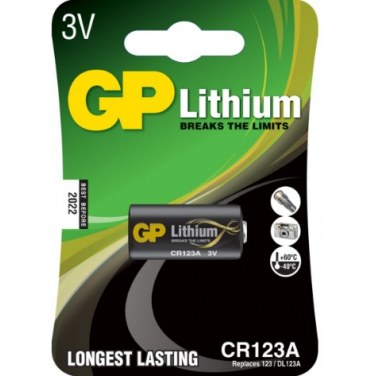 GP BATTERIES 3702 GPBCH007894 CR123A Blister 1 pile Lithium 1300mAh